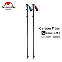 Трекинговые палки Naturehike Carbon ST08 NH18D020-Z (темляк и застежки - красные), фото 1