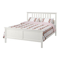 Кровать каркас ХЕМНЭС белая морилка Лонсет 180х200  ИКЕА, IKEA, фото 1