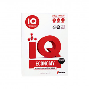 Бумага IQ Economy формат A4, 80г / м2, 500л,CIE 143%, класс С