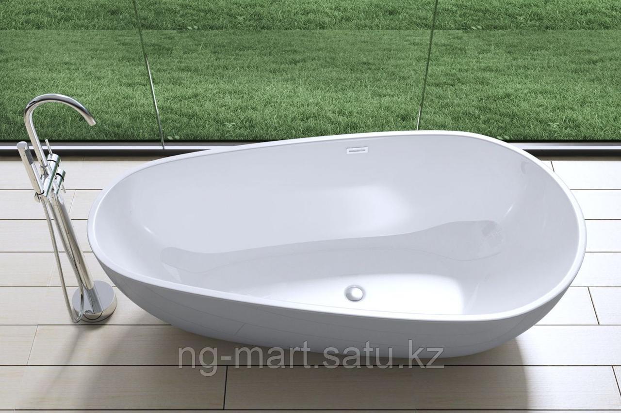 Акриловая ванна ARTMAX AM-506-1670-845 отдельно стоящая со сливом-переливом ,сифон в комплекте