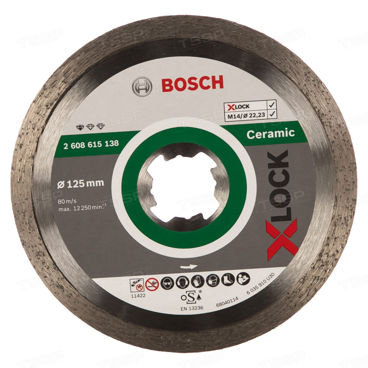 Алмазный диск Bosch X-LOCK Standard For Ceramic 125*22мм 2608615138