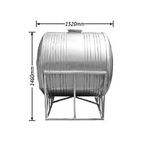 Ёмкость 1,5 м.куб. горизонтальная D 1220 mm из н\ ж AISI 304