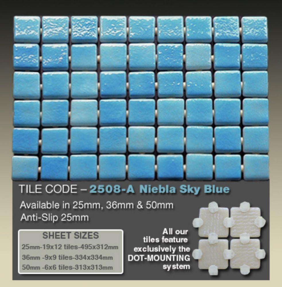 Стеклянная мозаика Ezarri Niebla 2508-А (Коллекция Niebla, Sky blue, голубая) - фото 3 - id-p97563142