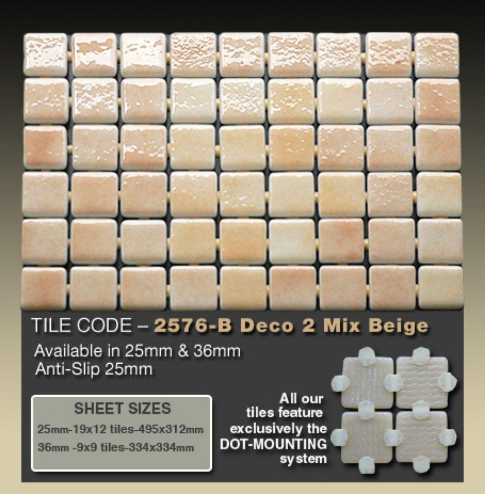 Стеклянная мозаика Ezarri Mix 2576-B (Коллекция Mix (Deco2), Mix Beige, слоновая кость) - фото 3 - id-p97563208
