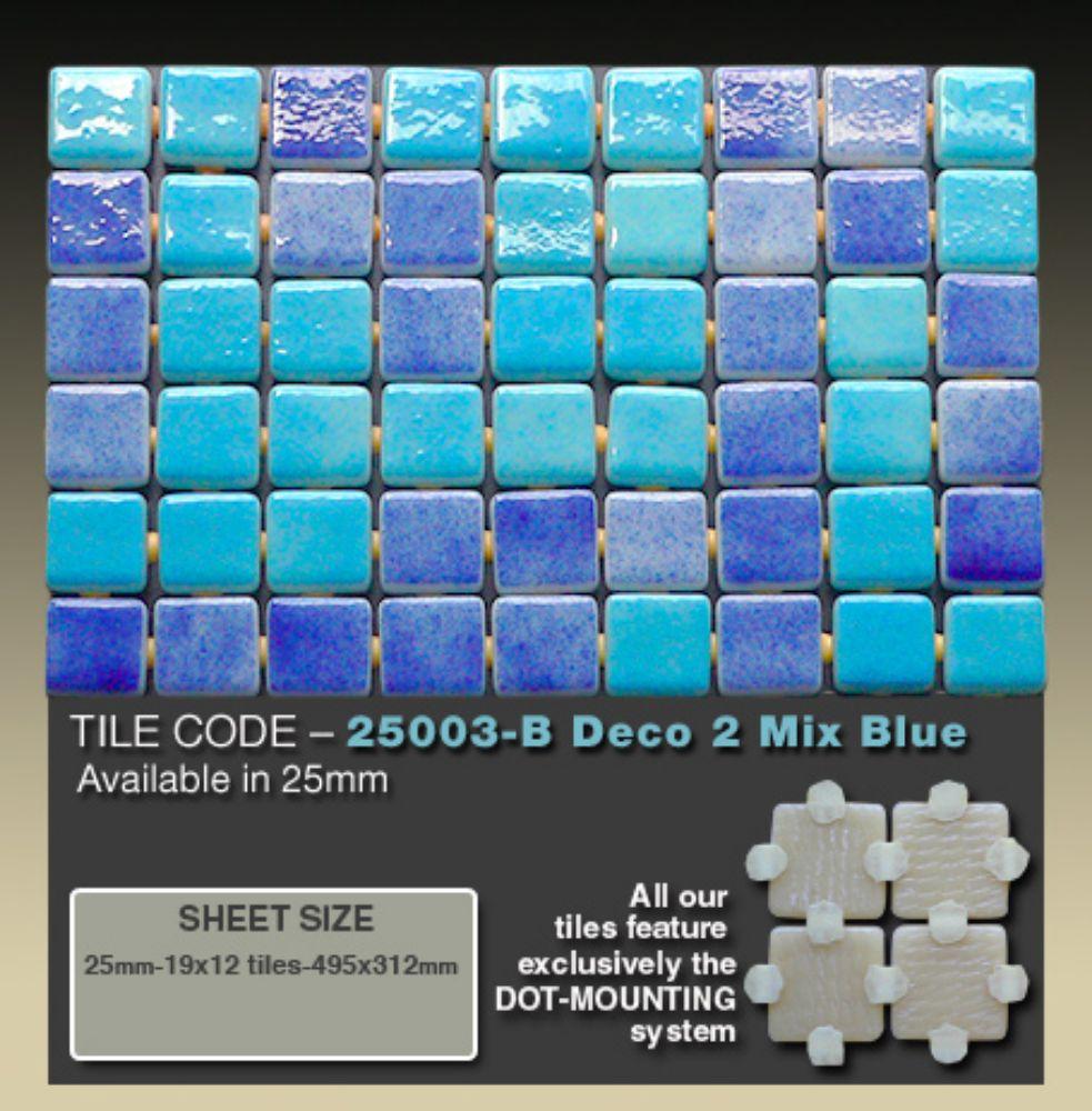Стеклянная мозаика Ezarri Mix 25003-B (Коллекция Mix (Deco2), Mix Blue, голубая с фиолетовым) - фото 3 - id-p97563228