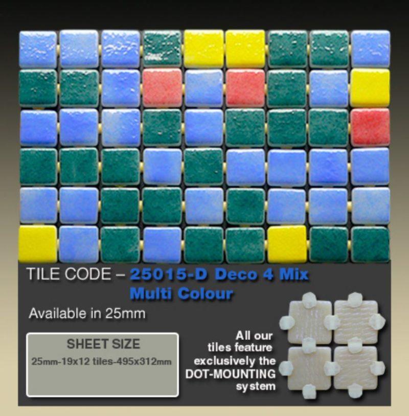 Стеклянная мозаика Ezarri Mix 25015-D (Коллекция Mix (Deco4), Mix Multi Colour, синяя-жёлтая-красная) - фото 3 - id-p97563255