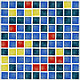 Стеклянная мозаика Ezarri Mix 25015-D (Коллекция Mix (Deco4), Mix Multi Colour, синяя-жёлтая-красная), фото 2