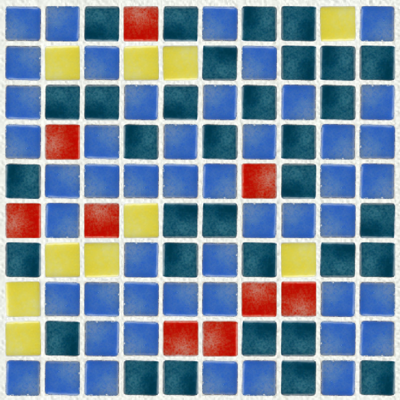 Стеклянная мозаика Ezarri Mix 25015-D (Коллекция Mix (Deco4), Mix Multi Colour, синяя-жёлтая-красная) - фото 2 - id-p97563255