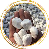 Мраморная белая галька для дизайна цена за мешок 20 кг