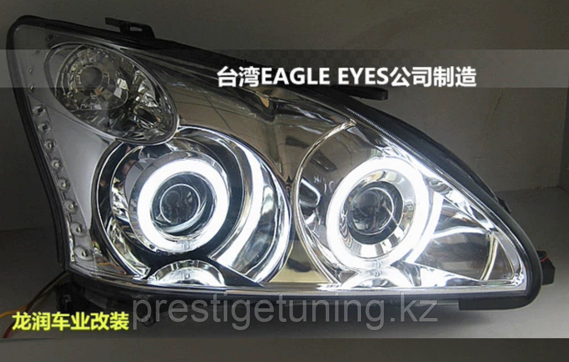 Передние фары Lexus RX 2003-09 ANGEL EYES (Хромированный цвет) - фото 3 - id-p3412887