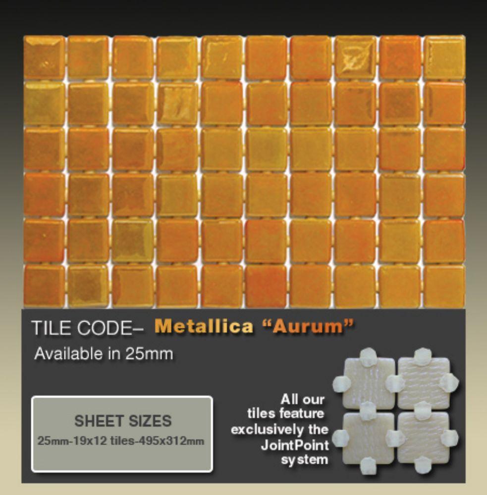 Стеклянная мозаика Ezarri Metal Aurum (Коллекция Metallica, Aurum, жёлтая) - фото 3 - id-p97564466
