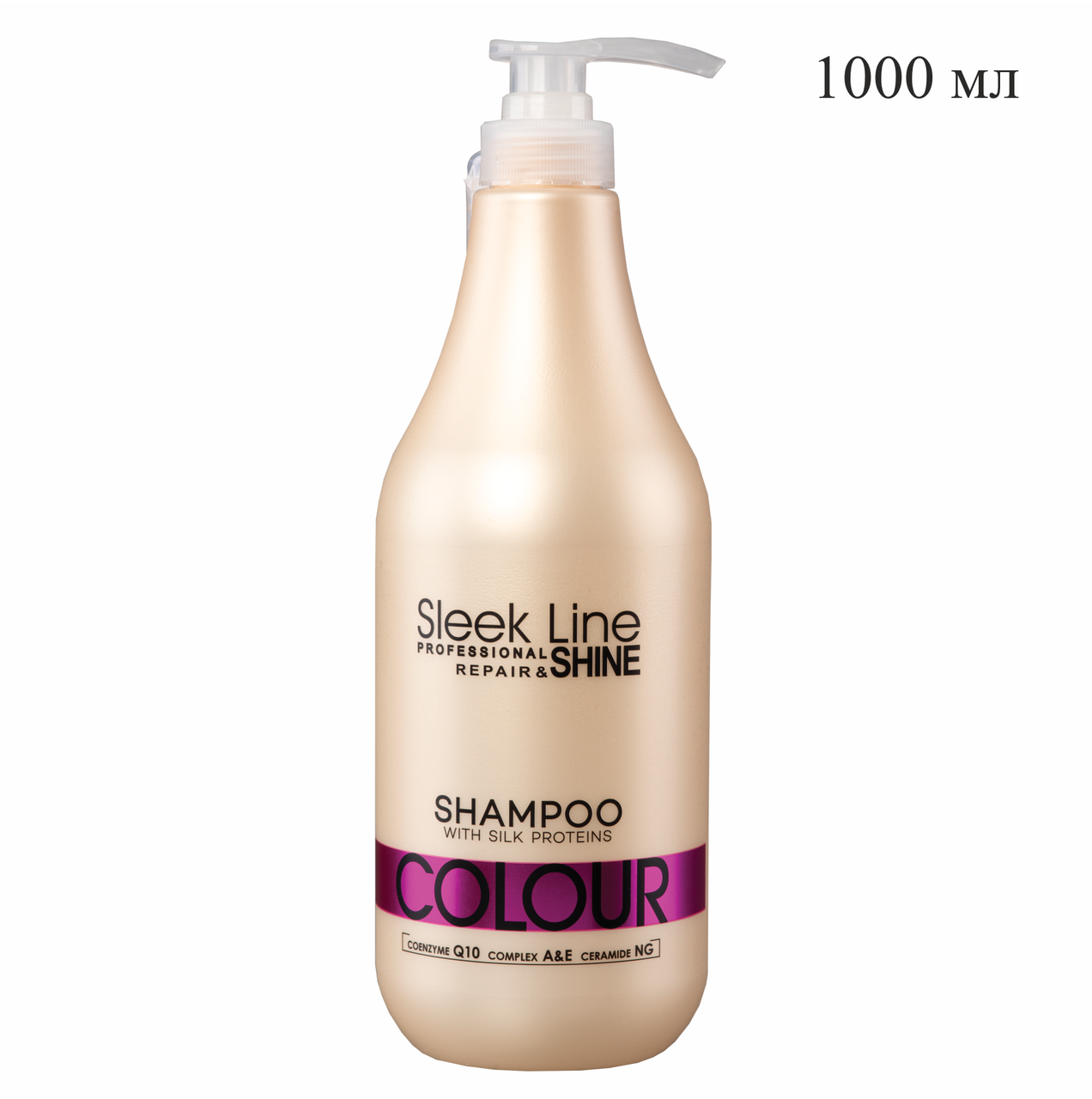 Шампунь для окрашенных волос с протеином шелка SLEEK LINE COLOR 1000 мл №10493 - фото 1 - id-p96351234