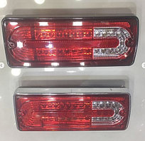 Задние фонари на G-Class W463 1998-17 тюнинг (Красные-черный ободок) вар.9