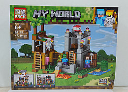 Конструктор PRCK My world 63102 472 pcs. "Станция азота на природе" Minecraft. Майнкрафт. Рассрочка. Kaspi RED