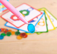 Магнитный набор «Мозаика», цвета, формы, магнитная ручка, фишки, задания, по методике Монтессори, фото 2