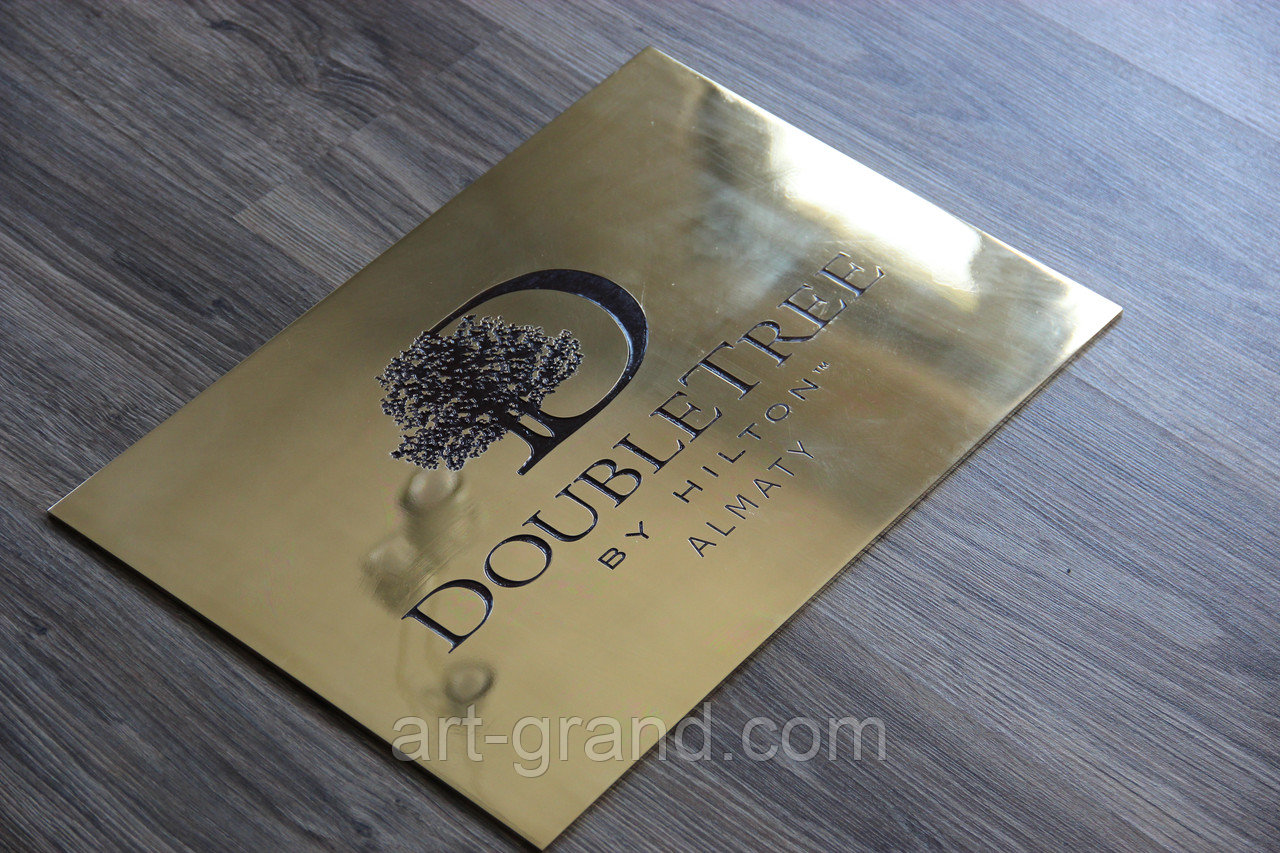 Изготовление табличек из латуни, фото 1