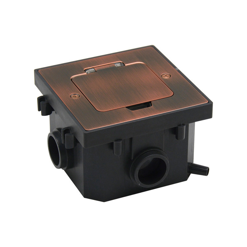 Shelbi SFW-2M-IP44-RC Напольный/настенный лючок на 2 модуля, IP44, красная медь