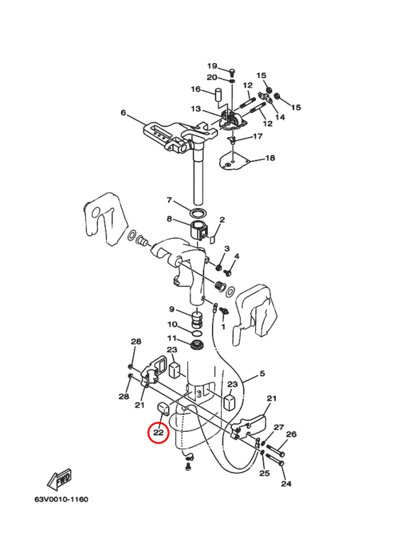 Подушка двигателя Yamaha Y 15 63V4455700