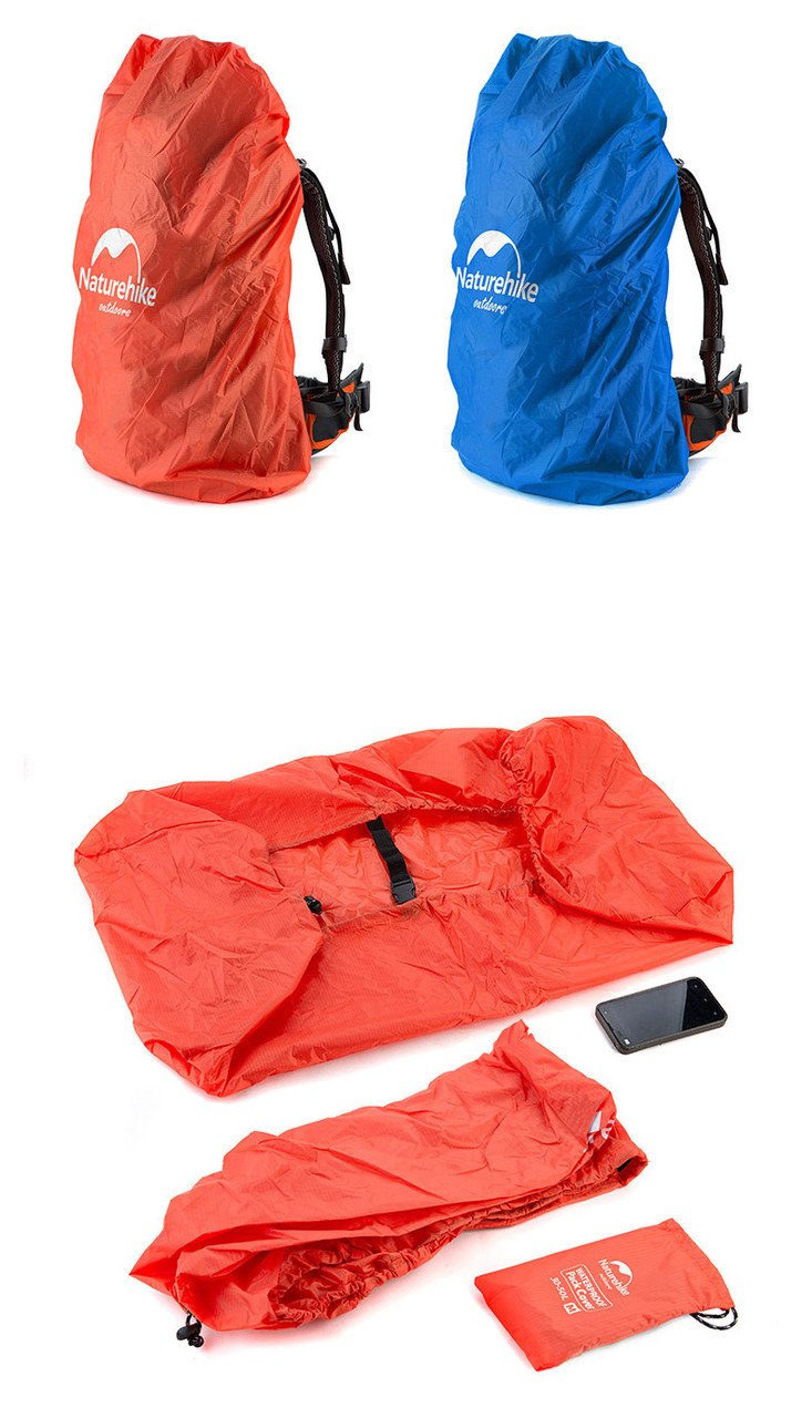 Накидка на Рюкзак L 50-75л Naturehike NH15Y001-Z (оранжевая/синяя)