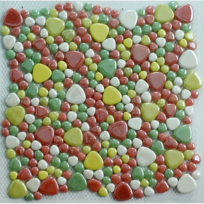 Мозаика стеклянная Antarra Drops Mix DIR029-033-023-046 (Коллекция Drops Mix, Barbie, зелёно-красная) - фото 2 - id-p97577179