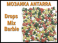 Мозаика стеклянная Antarra Drops Mix DIR029-033-023-046 (Коллекция Drops Mix, Barbie, зелёно-красная)