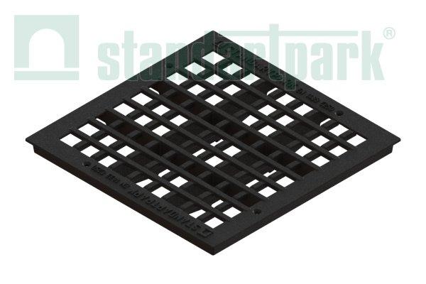 РЕШЕТКА BASIC ЧУГУННАЯ ЯЧЕИСТАЯ К ДОЖДЕПРИЕМНИКУ-ПЕСКОУЛОВИТЕЛЮ 400Х400 КЛ. С250