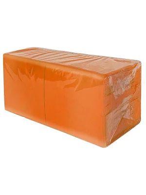Салфетки бумажные 33*33 см, 1-сл. 300 л. Оранжевые