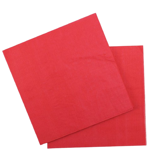 Салфетки бумажные 33*33 см, 1-сл. 300 л. Красные