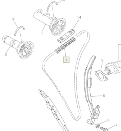 Цепь ГРМ Yamaha YZ \ WR 250 9459153114