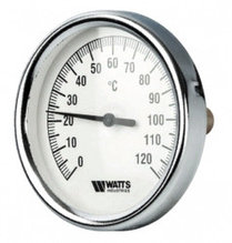 Термометр биметаллический аксиальный WATTS F+R801 SD 0-120 °С 63 мм ½\"