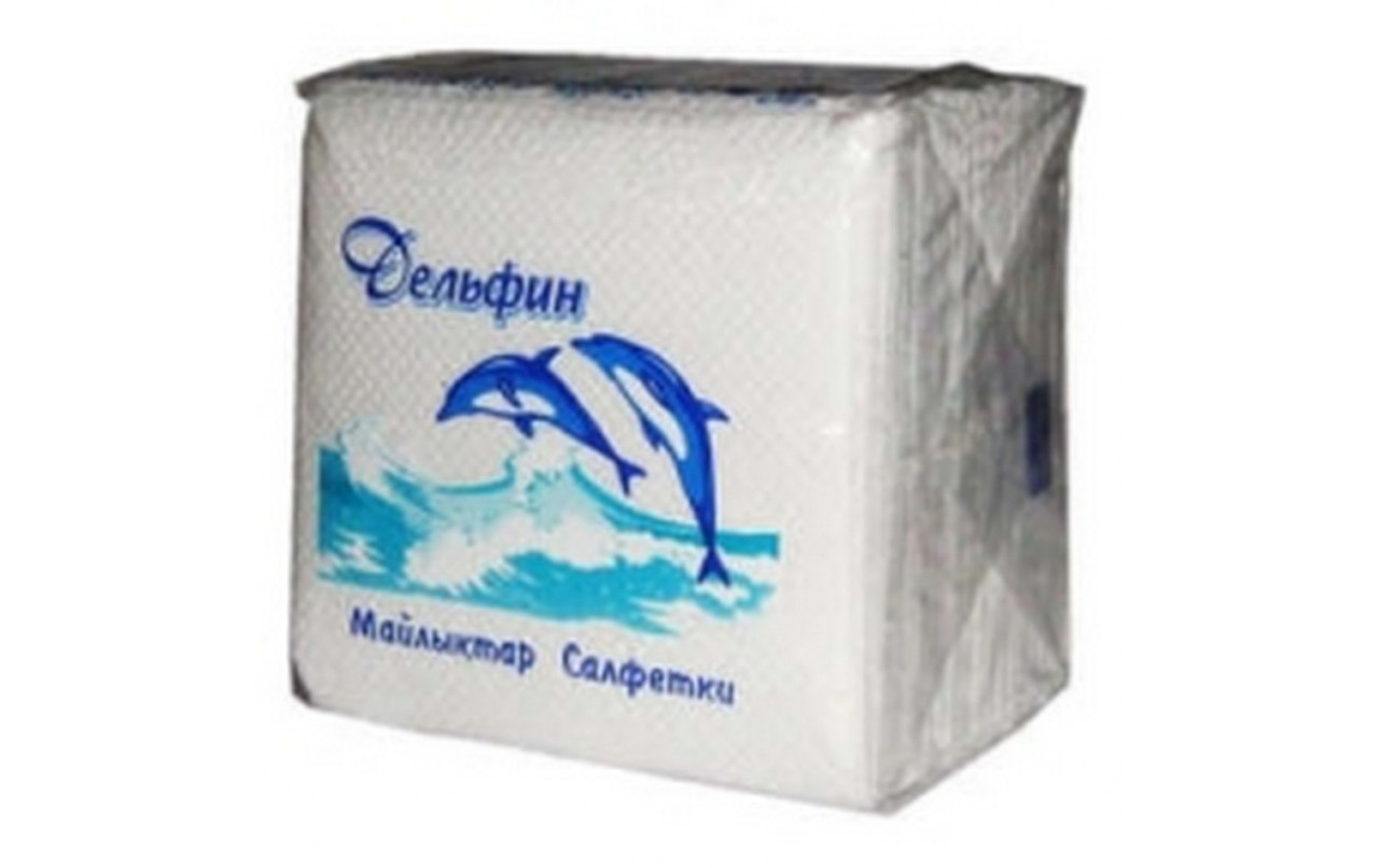 Салфетки бумажные Дельфин белые 75 шт/пач 60 пач/мат - купить по выгодной цене Н