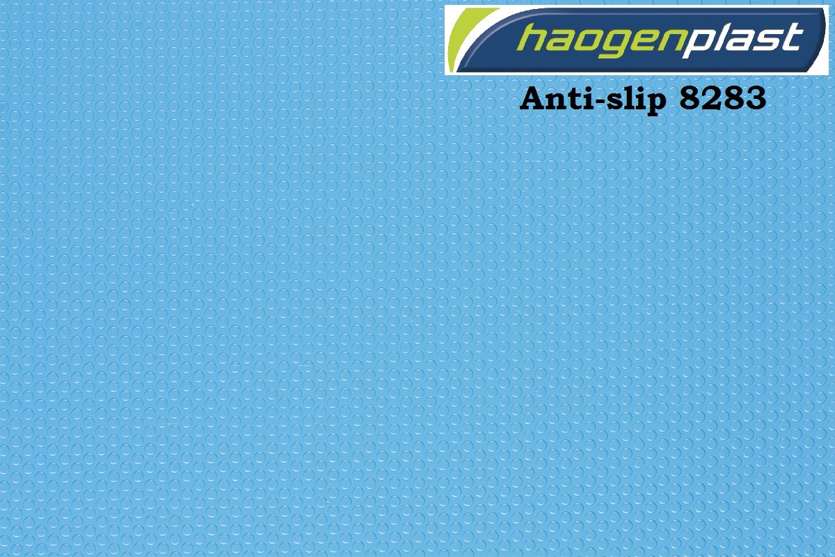 Пвх пленка Haogenplast Blue 8283 Antislip для бассейна (Алькорплан, голубая противоскользящая) - фото 2 - id-p97581555