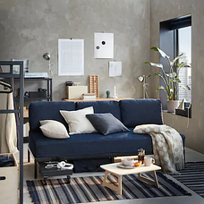 Кровать-кушетка РОВАРОР темно-синий 90x200 см. ИКЕА, IKEA, фото 5