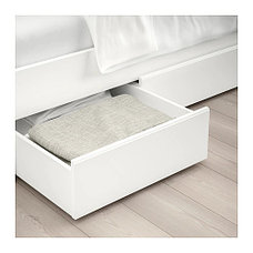 Кровать каркас с 2 ящиками СОНГЕСАНД белый 140х200 Лонсет ИКЕА, IKEA, фото 2