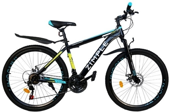 Горный велосипед Zimple Baracuda 26*17(черный-голубой)