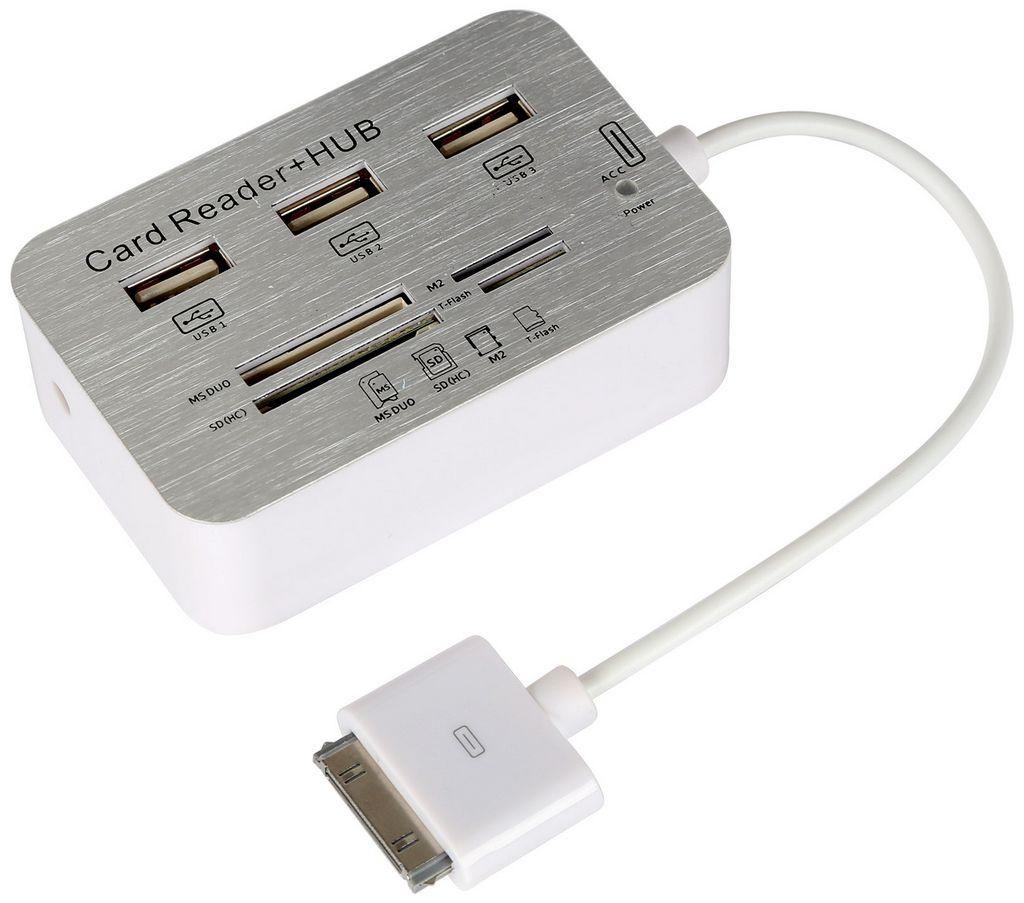 Картридер + USB HUB  для iPad 1/iPad 2  iP-003/iP-004