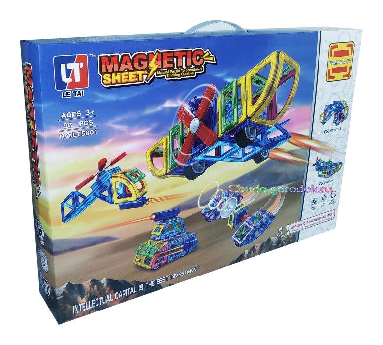 Магнитный конструктор LE TAI Magnetic Sheet 96 деталей LT5001