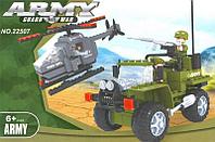 Конструктор AUSINI "ARMY / АРМИЯ" Арт.22507 "Джип разведки и вертолет"