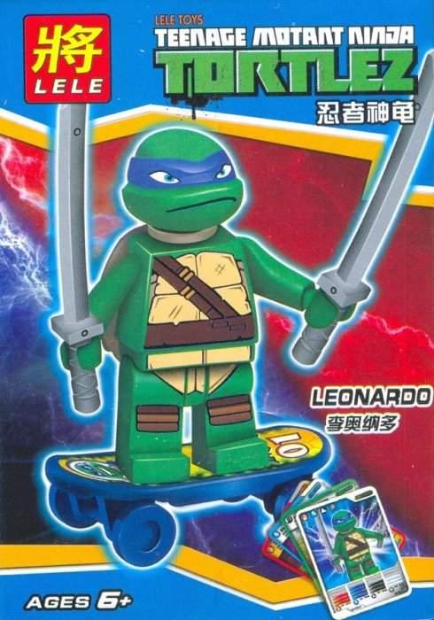 Конструктор LELE "Teenage Motant Ninja TORTLES/ Черепашки-ниндзя" Арт.79109-2 "LEONARDO на скейте"