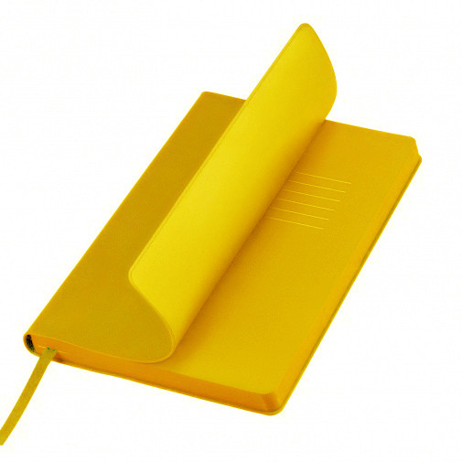 Блокнот NIKA soft touch, желтый - фото 4 - id-p97603469