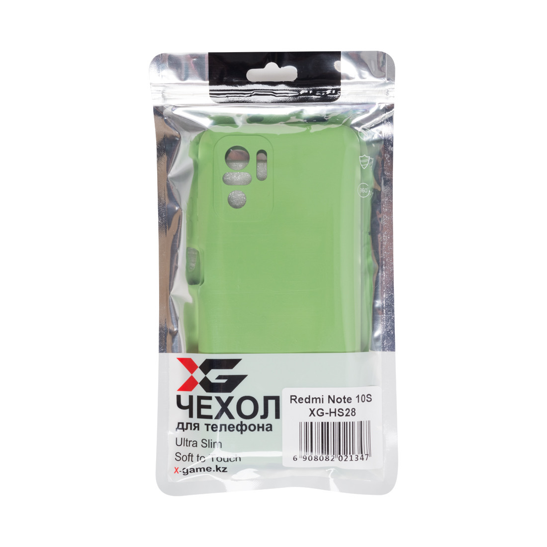Чехол для телефона X-Game XG-HS28 для Redmi Note 10S Силиконовый Мятный - фото 3 - id-p96851827
