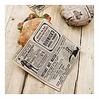 Конвертик для еды "Газета", крафт, 16*16,5 см, 500 шт/уп, жиростойкий пергамент, Garcia de Pou