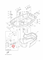 Штуцер промывки мотора Yamaha Y F9.9 6R31258200