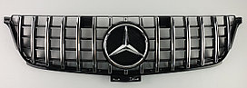 Решетка радиатора на ML-Class W166 2011-15 стиль AMG GT Panamericana (хром полоски)