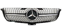 Решетка радиатора на ML-Class W166 2011-15 стиль AMG Diamond (черный с хромом)