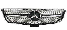 Решетка радиатора на ML-Class W166 2011-15 стиль AMG Diamond (черный с хромом)