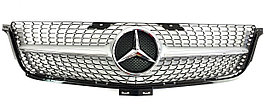 Решетка радиатора на ML-Class W166 2011-15 стиль AMG Diamond (серебро с хромом)