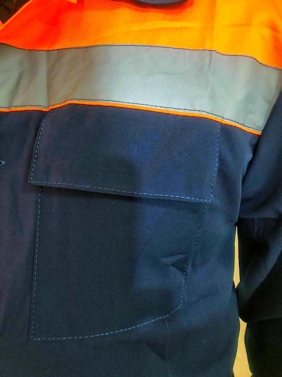 Костюм рабочий "ТВИЛ" куртка, брюки (оранжевая кокетка) - фото 4 - id-p97615324