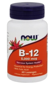 Витамины Vitamin B12 5000 mcg + FOLIC ACID, 60 loz.. - фото 1 - id-p97616308