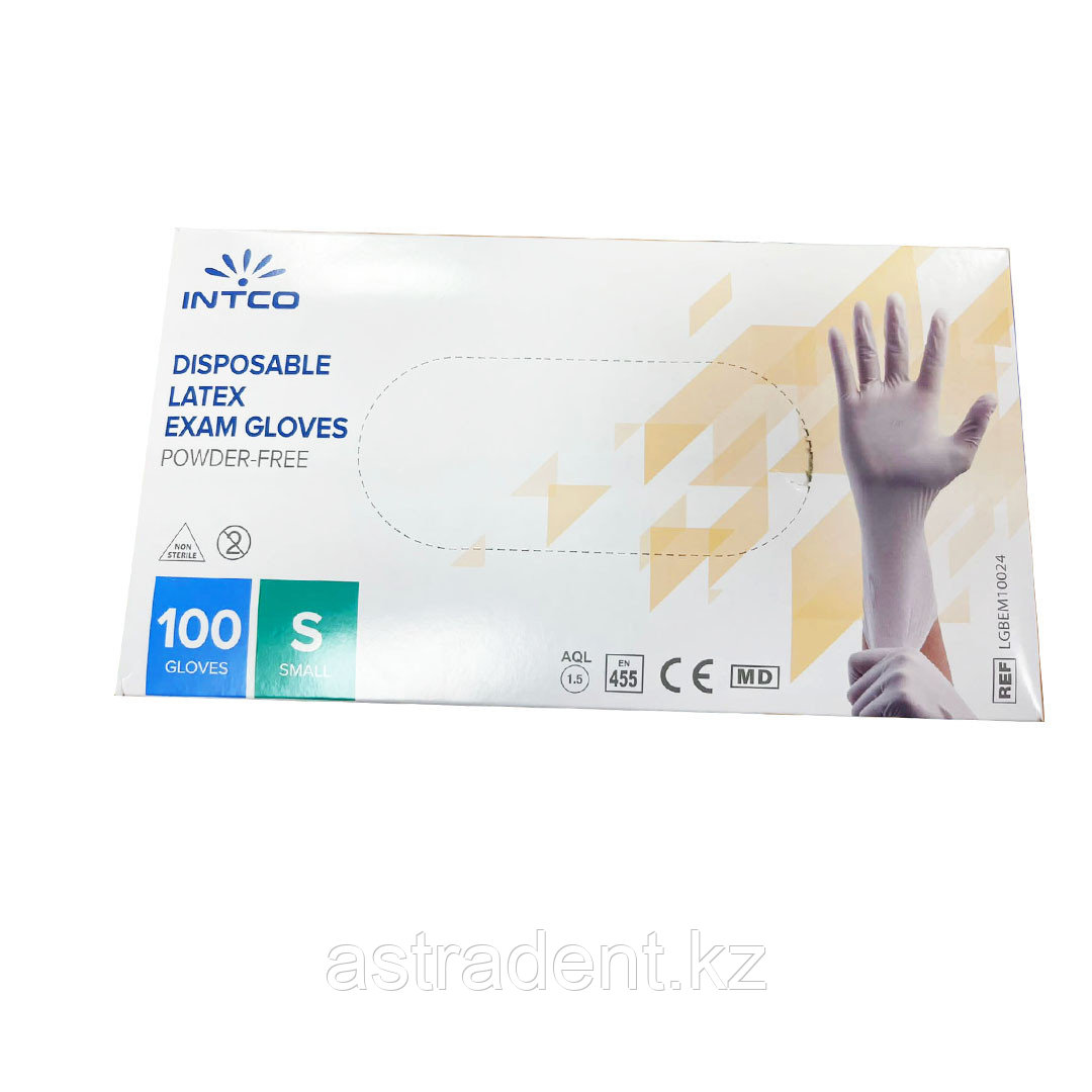 Белые латексные перчатки INTCO/ КНР, фото 1